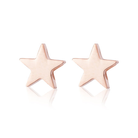  Ear Studs Stainless Steel Color Rose Gold