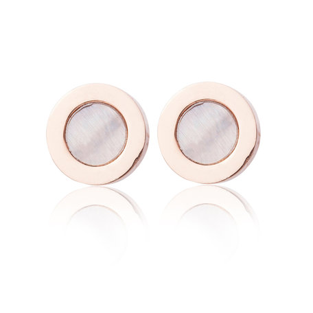 Ear Studs RVS Kleur Rosé Goud 