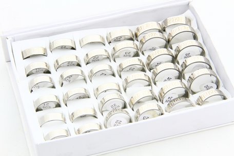 36 XXL stainless steel rings