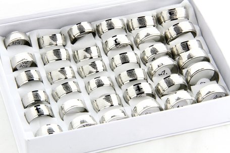 36 XXL stainless steel rings