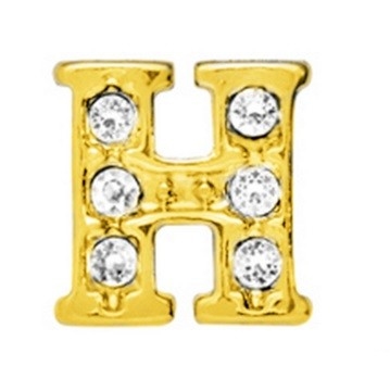  10 Pieces Floating Charm letter H