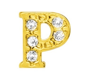 10 Pieces Floating Charm letter P