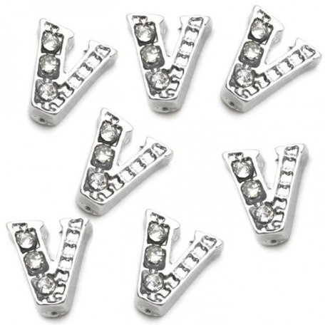 10 Stuks Floating Charm letter V