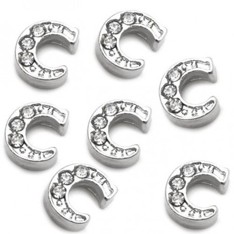 10 pieces Floating Charm letter C