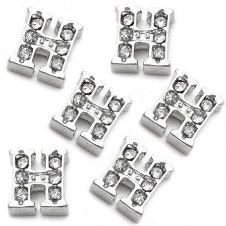 10 pieces Floating Charm letter H