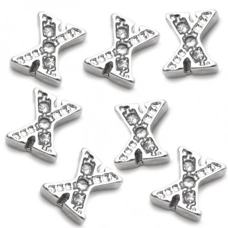  10 Pieces Floating Charm letter X