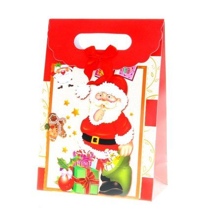Kersttasjes, 28x37.5x15cm 12stuks, BxHxD  prijs per 12 stuks