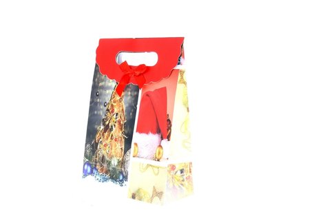 Kersttasjes, 19x27x9cm 12stuks, BxHxD  prijs per 12 stuks