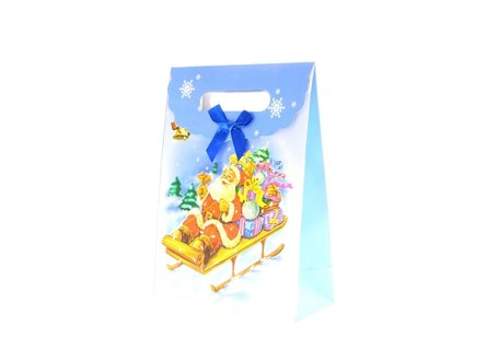 Kersttasjes, 19x27x9cm 12stuks, BxHxD  prijs per 12 stuks