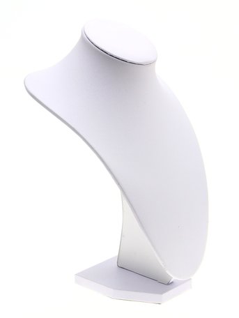 Display Hals Lederlook wit 24 cm hoog