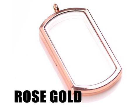 10 STUKS ROSE GOUD MEMORY LOCKET DRIJVENDE MEDAILLON 50MM