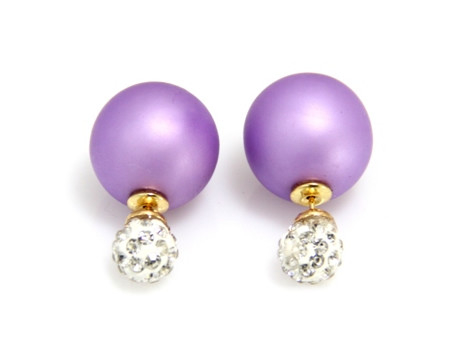 Drop Earrings Purple