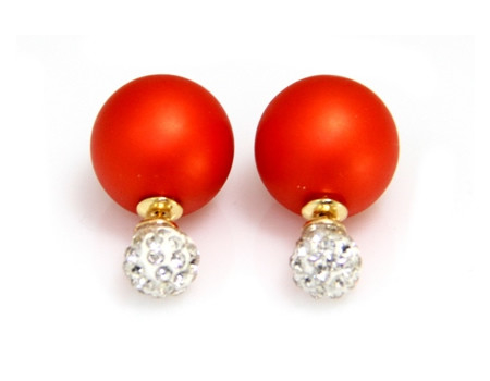 Drop Earrings Red