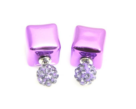 Drop Earrings Purple