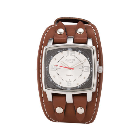 Leren Horloge - Dikke Band - 5cm Breed - Bruin