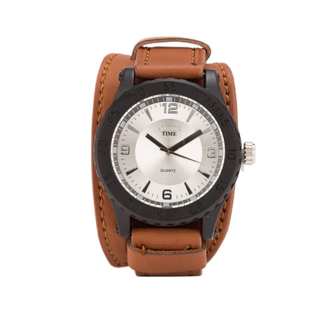 Leren Horloge - Dikke Band - 5cm Breed - Bruin