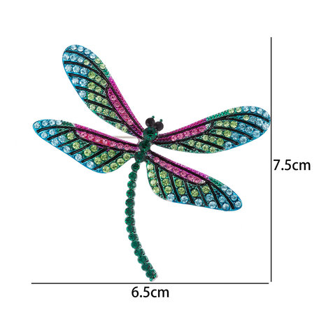 Vlinder Speld-Broche met Gekleurde Zirkonia 