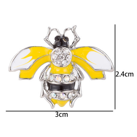 Honingbij Speld-Broche met Gekleurde Zirkonia
