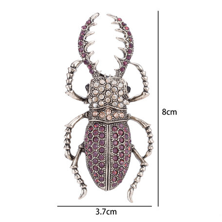 Kever Speld-Broche met Gekleurde Zirkonia