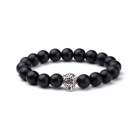 KRALEN ARMBAND MET PANTER BEDELTJE