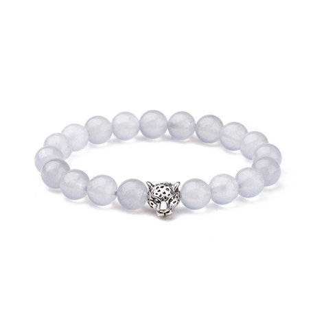 KRALEN ARMBAND MET PANTER BEDELTJE