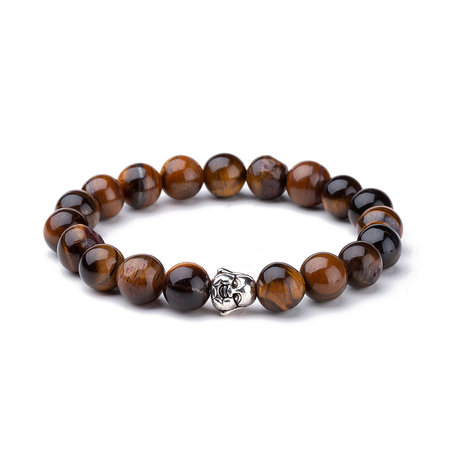 KRALEN ARMBAND TIJGEROOG MET BOEDDHA BEDELTJE