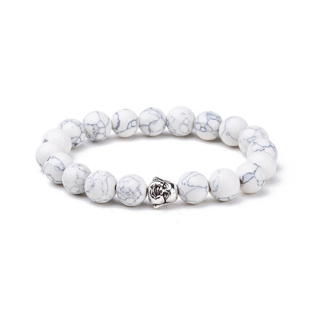 KRALEN ARMBAND HOWLIET MET BOEDDHA BEDELTJE