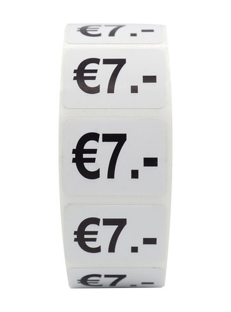 Prijs stickers €7 500 stk - 2 cm Breed x 1,5 cm Hoog