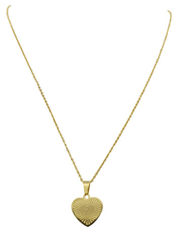 RVS Letter Z Ketting met Hartje - Goud Kleur