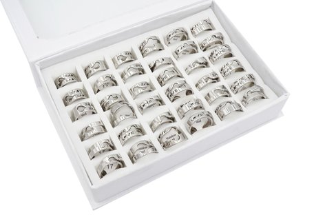 36 Stainless Steel Rings 