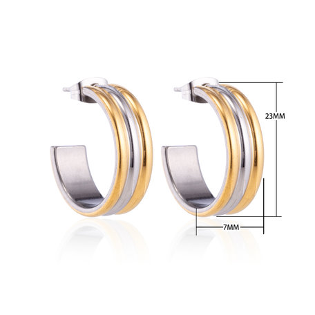 Creolen RVS Oorringen Roestvrij Staal - Zilver & Goud