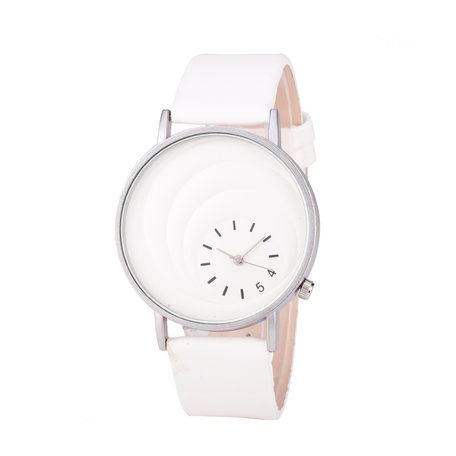 Leren Dames Horloge - Wit & Zilver