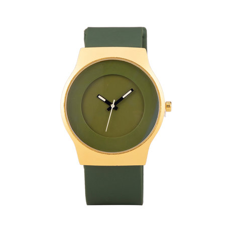 Quartz Horloge (35mm) - Groen & Goud