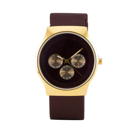 Quartz Horloge (35mm) - Bruin & Goud