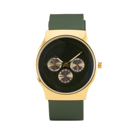 Quartz Watch (35mm) - Groen & Gold