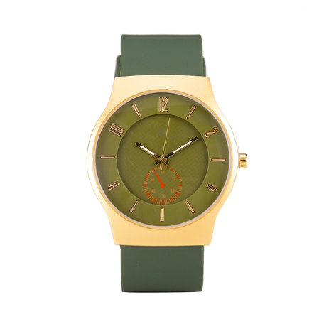 Quartz Watch (35mm) - Groen & Gold