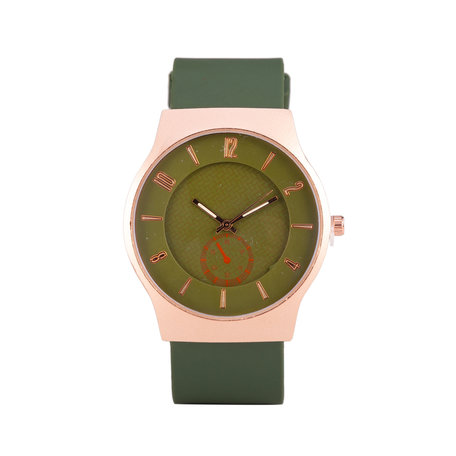 Quartz Horloge - Groen & Rosé