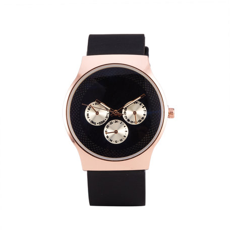 Quartz Watch - Black & Rosé