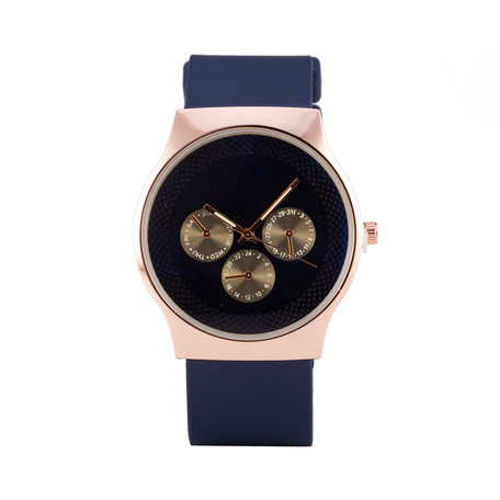 Quartz Horloge - Blauw & Rosé