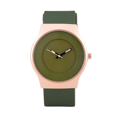 Quartz Horloge - Groen & Rosé