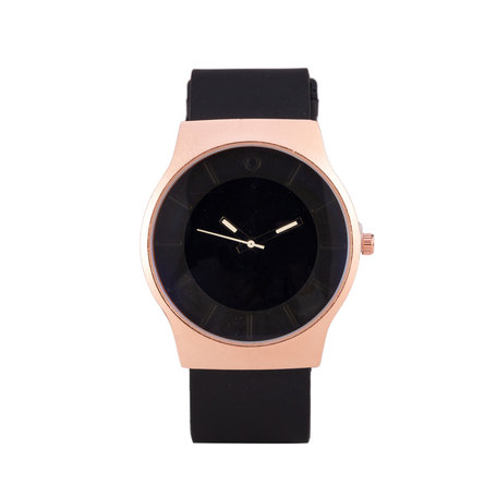 Quartz Watch - Black & Rosé