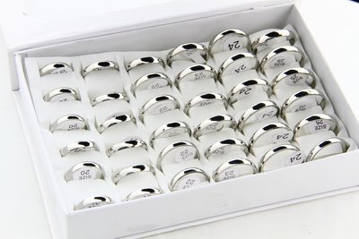 36 XXL stainless steel rings