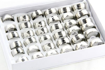 36 XXL stainless steel rings